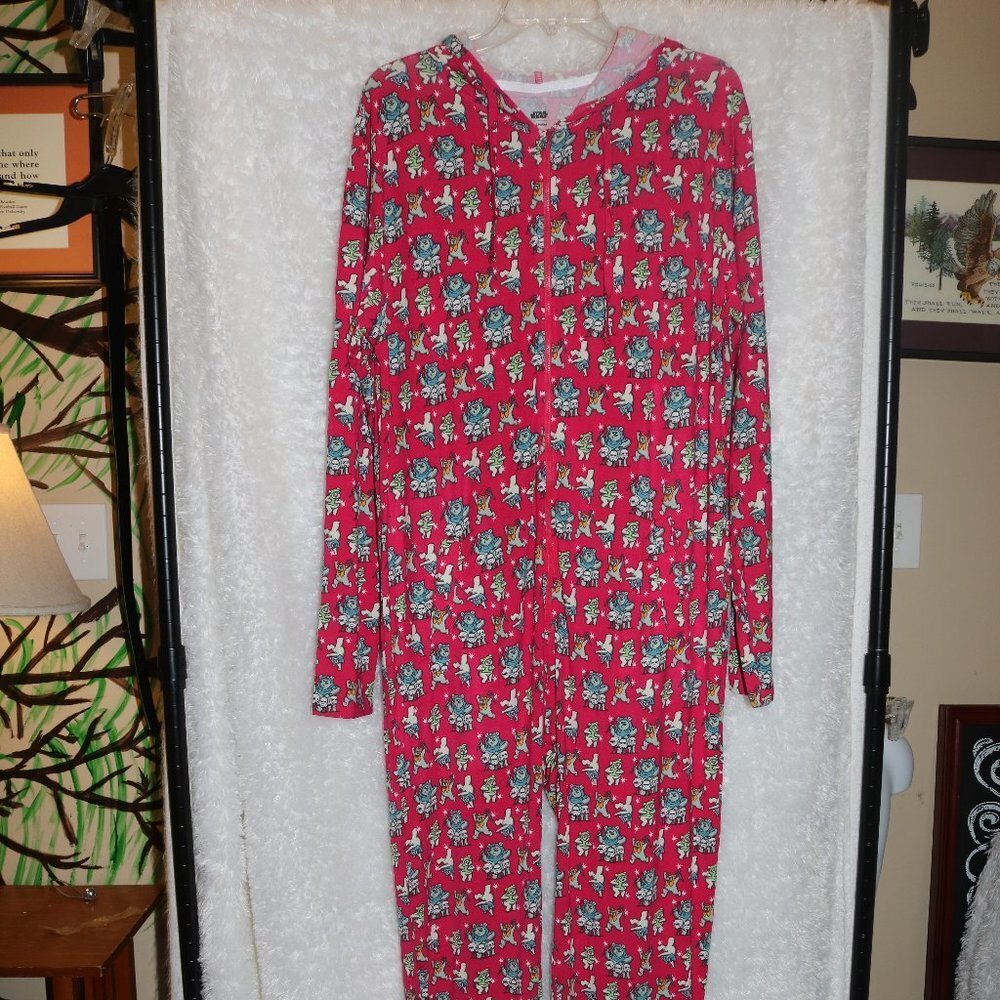 MeUndies Disney Star Wars Ewoks onesie unisex w/hood size M/L NWOT - LAST ONE - Picture 2 of 8